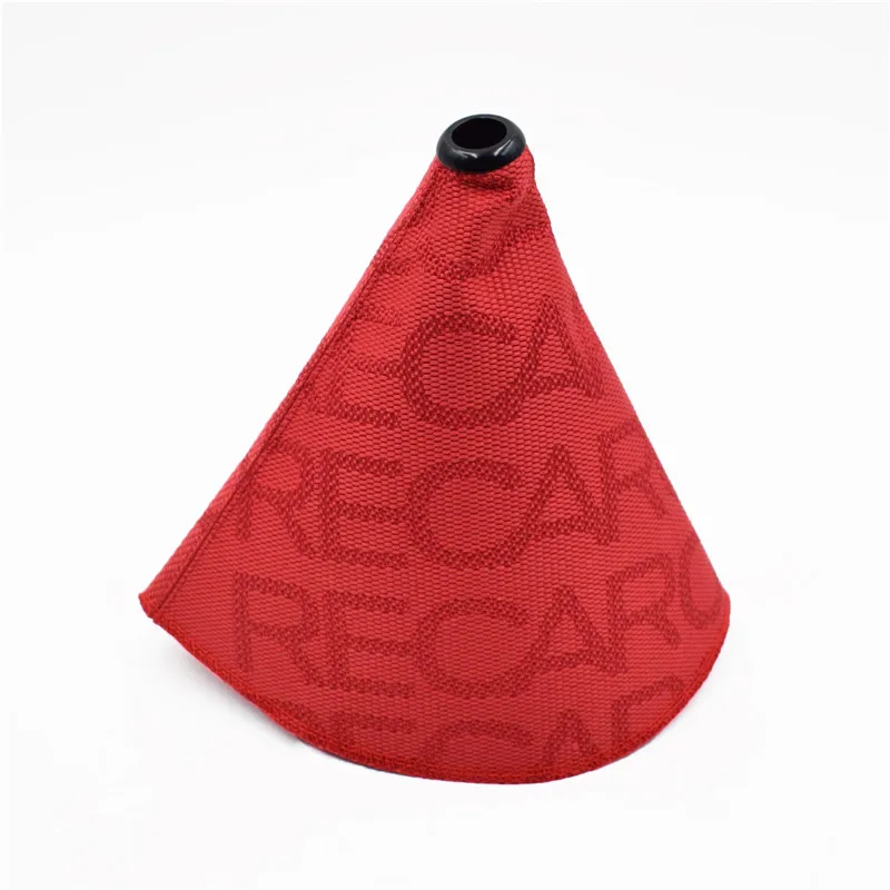 RECARO RED Универсальный JDM стиль невесты RECARO холст рычаг переключения передач Ручка загрузки крышка рычага переключения воротники для гоночного автомобиля с красной строчкой - Название цвета: RECARO RED