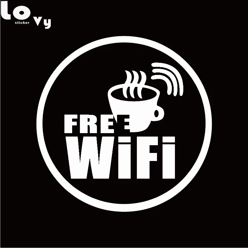 Wi Fi Наклейка на стену с логотипом для бесплатного беспроводного Интернет