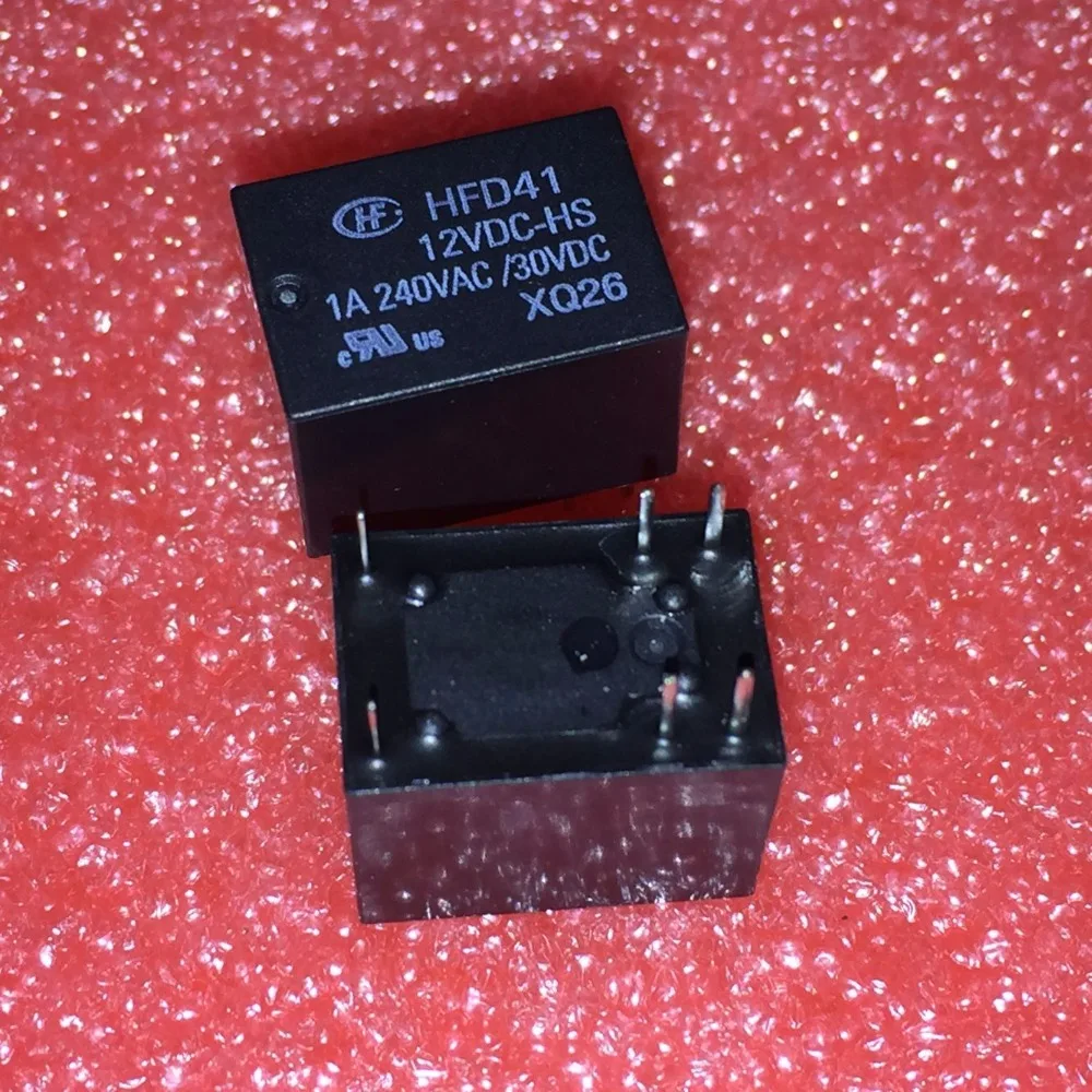 Бесплатная доставка 100% новое оригинальное реле 10 шт./лот HFD41-12VDC-HS HFD41 12VDC-HS 12 В 1A 240VAC 6PIN