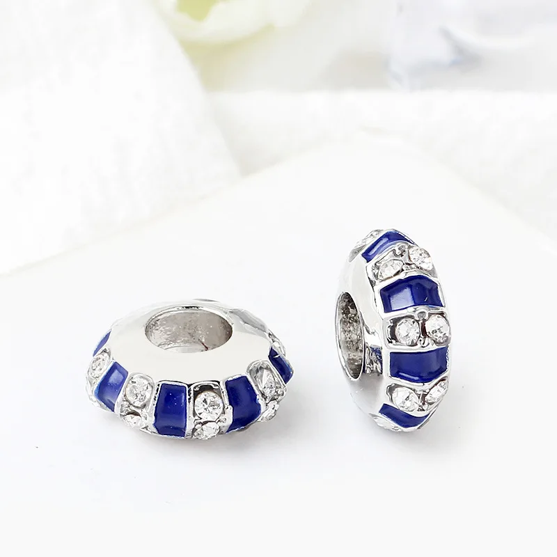 New Original Free Shipping Silver Plated Bead Exotic Stones Stripes Spacer Charm Fit Bracelet Necklace DIY Women Jewelry | Украшения и
