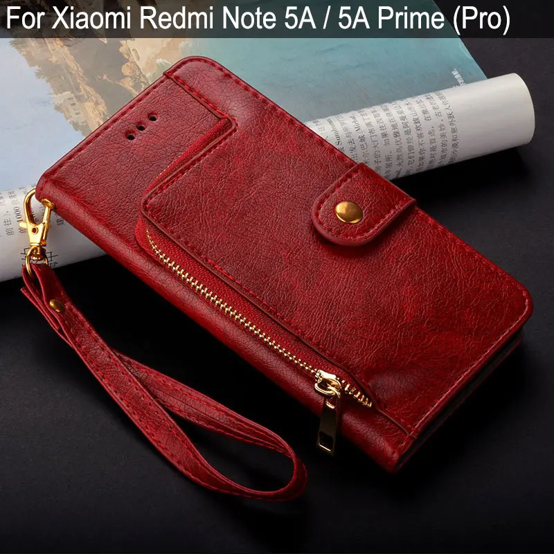 Чехол для xiaomi redmi note 5a роскошный модный кожаный чехол бумажник с подставкой prime pro