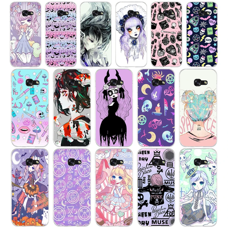138AQ Girly Pastel Witch Goth Мягкий Силиконовый ТПУ чехол для телефона Samsung galaxy a3 a5 2016 2017 a6 A8 2018