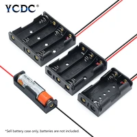 battery storage box case container holder leads diy aa battery holder lr6 with 1x 2x 3x 4x multi purposes lead cables