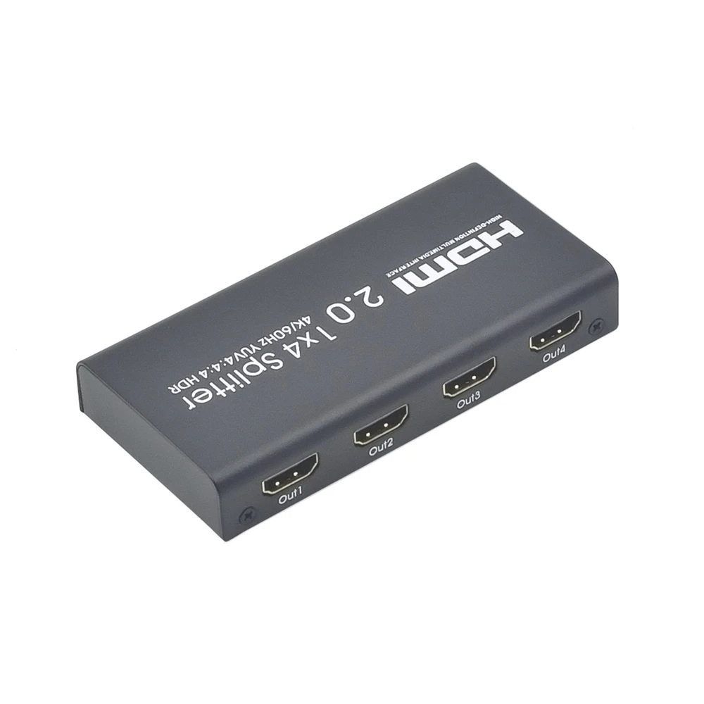 2 0 HDMI сплиттер 1 вход 4 Выход конвертер 1X4 4K 2K 60 HZ AYS-14V20 черный | Компьютеры и офис