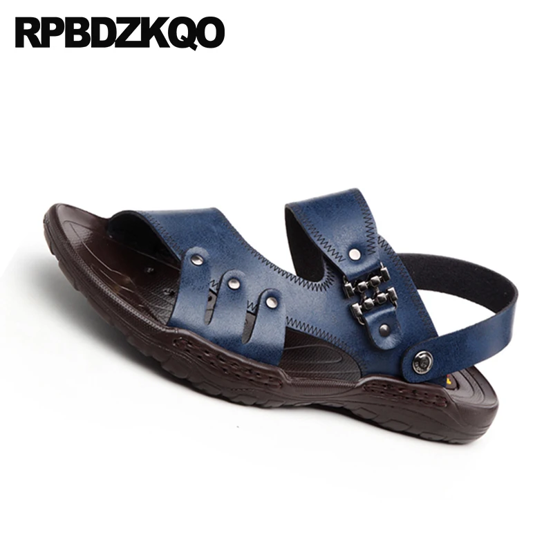 повседневная коричневый шпилька лето плоские сандалии водонепроницаемый