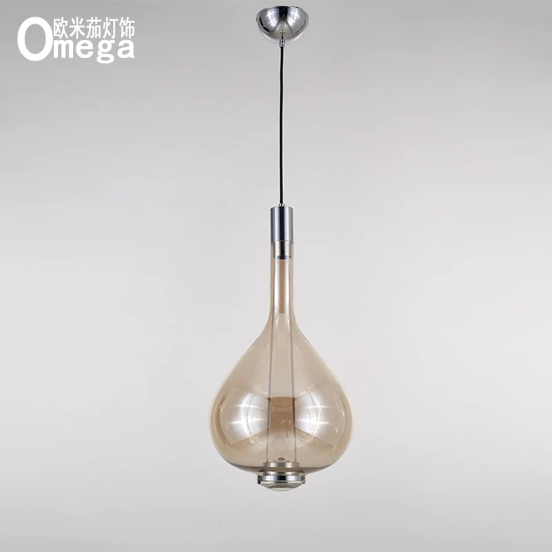Nordic post-modern glass chandelier bedroom bedside restaurant bar store showroom aisle single head small | Лампы и освещение