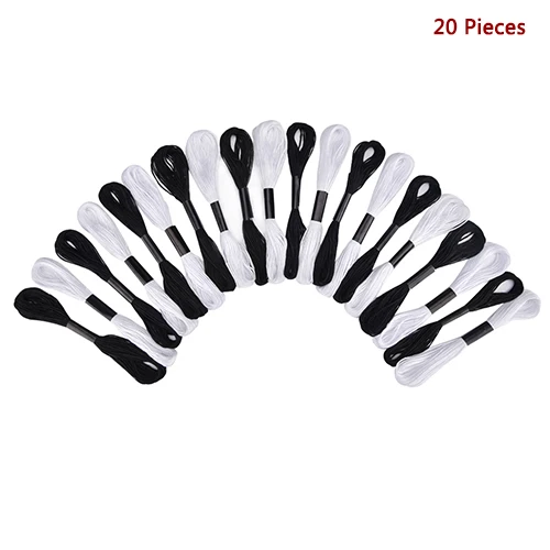 20PCS Threads Набор разноцветных игл для вышивания, набор ниток для вышивания, набор для вязания, набор для рукоделия, Швейные аксессуары с пинцетом - Цвет: 20PCS Threads