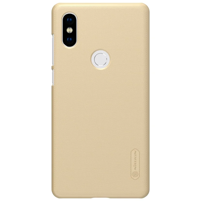 Для Xiaomi mi Mix 2S чехол из натуральной кожи Nillkin матовый чехол PC жесткая задняя крышка для телефона деловой чехол для Xiaomi mi x2S 5,99 дюймов - Цвет: Gold