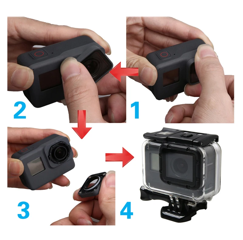 40 м подводный водонепроницаемый чехол для GoPro Hero 6 5 7 Черный Защитный чехол для дайвинга крепление для Go Pro 6 5 7 аксессуар