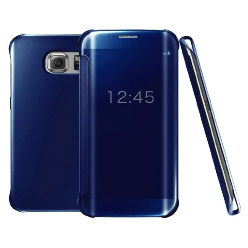 Mirror Smart View Flip Case Cover for Samsung Galaxy S6 S7 Edge Plus Note 4 5 C5 C7 J3 J5 J7 Window Luxury Full Protector New | Мобильные
