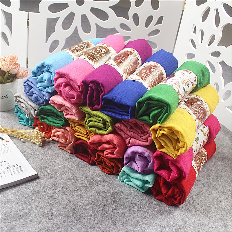 Женский хиджаб повседневный длинный однотонный палантин большого размера 185 см х