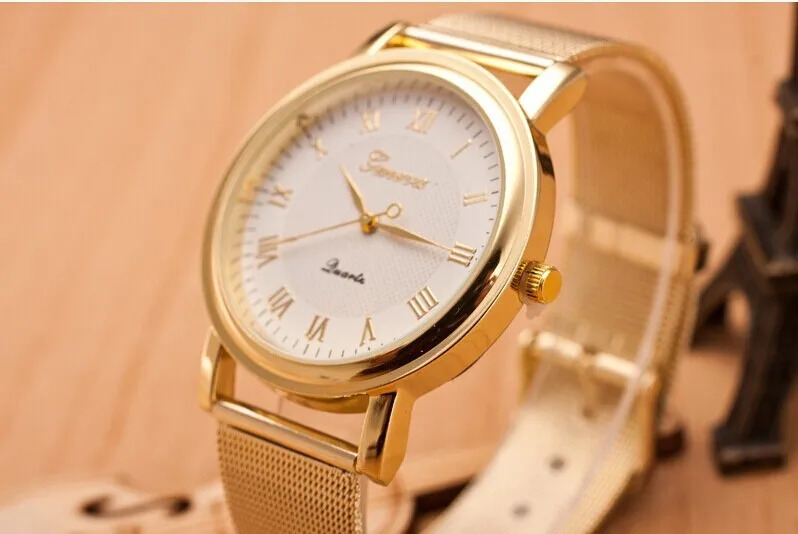 2017 Горячая Распродажа мужские часы из нержавеющей стали с сетчатым ремешком