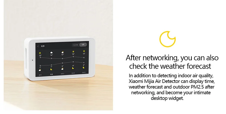 Xiaomi Air Detector отличный точный датчик 3,97 дюйма с модным сенсорным экраном USB интерфейс и дистанционный мониторинг PM2.5 CO2a