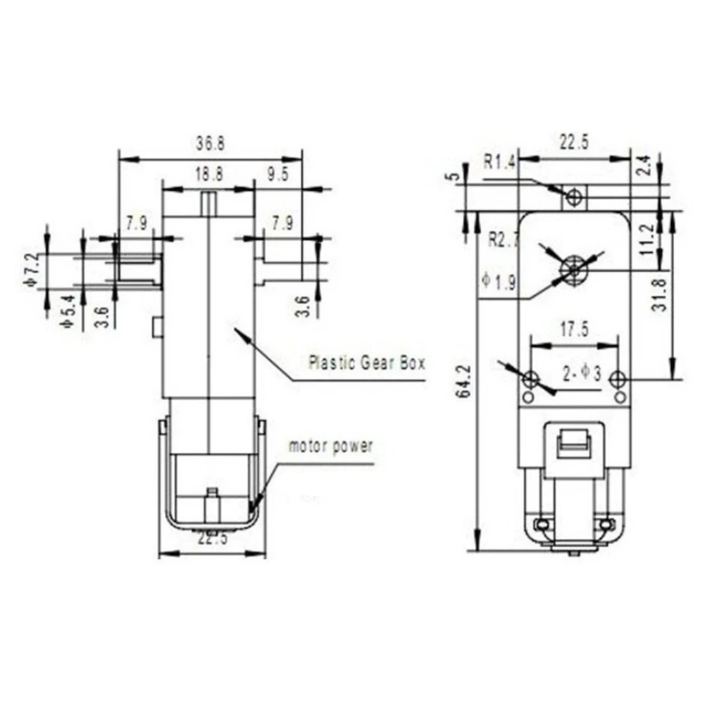 1X1: 48 DC 3 6 в DIY редукторы Моторс ТТ моторная Магнитная коробка передач для умного