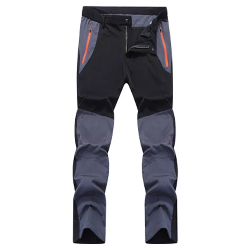 black light blue WOLFONROAD, мужские быстросохнущие спортивные штаны, водонепроницаемые эластичные тонкие штаны, дышащие мужские брюки для походов, походные брюки, мужские L-QZKYS-007 - Цвет: black light blue