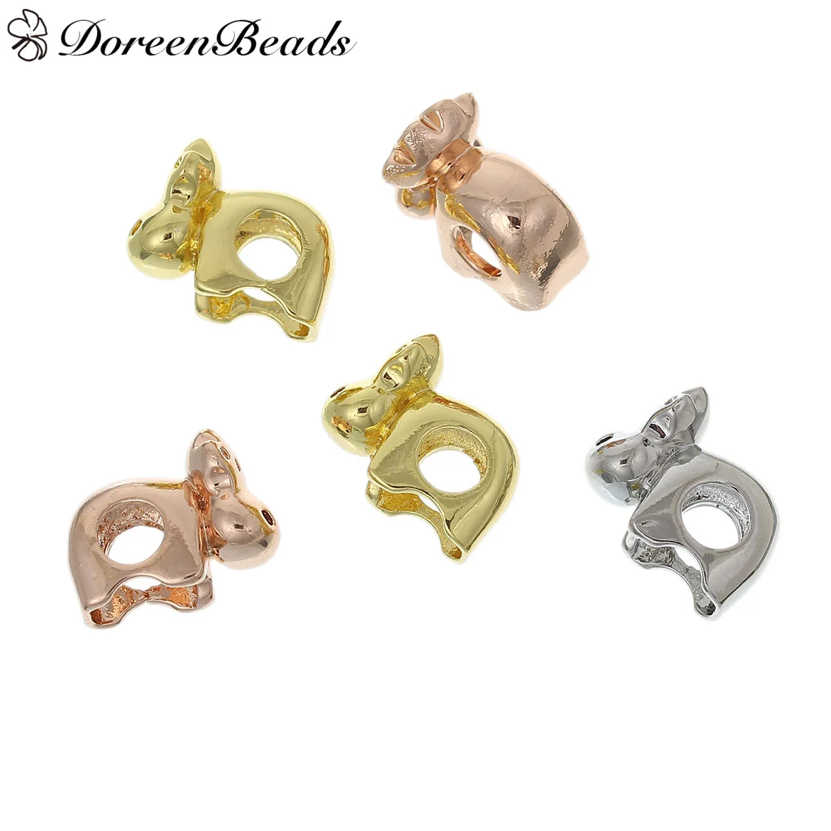 DoreenBeads Медь Европейский Стиль Большое Отверстие Бусины Очарование Корова Наугад