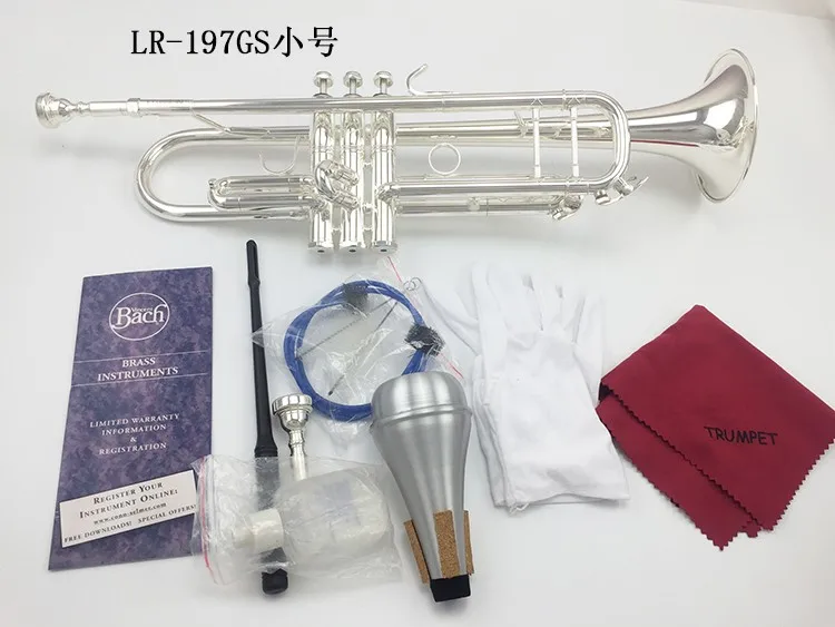 Настоящий Американский Bach B плоская труба музыкальный инструмент LR-197GS один динамик для начинающих