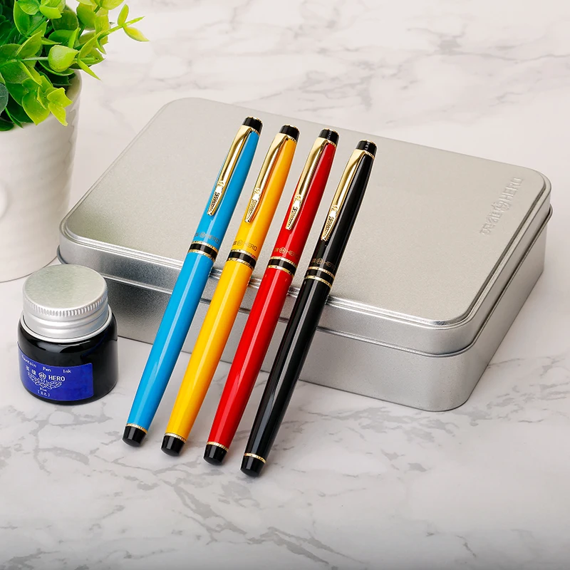 Авторучка набор синих чернил черный синий желтый красный 0 38 мм с капюшоном