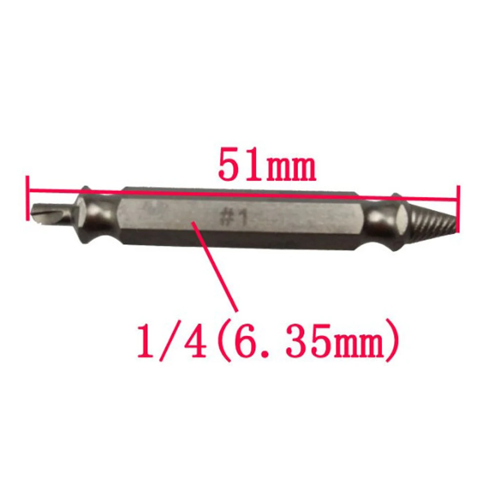 Двойные боковые сверла поврежденный болт набор для удаления металла винт