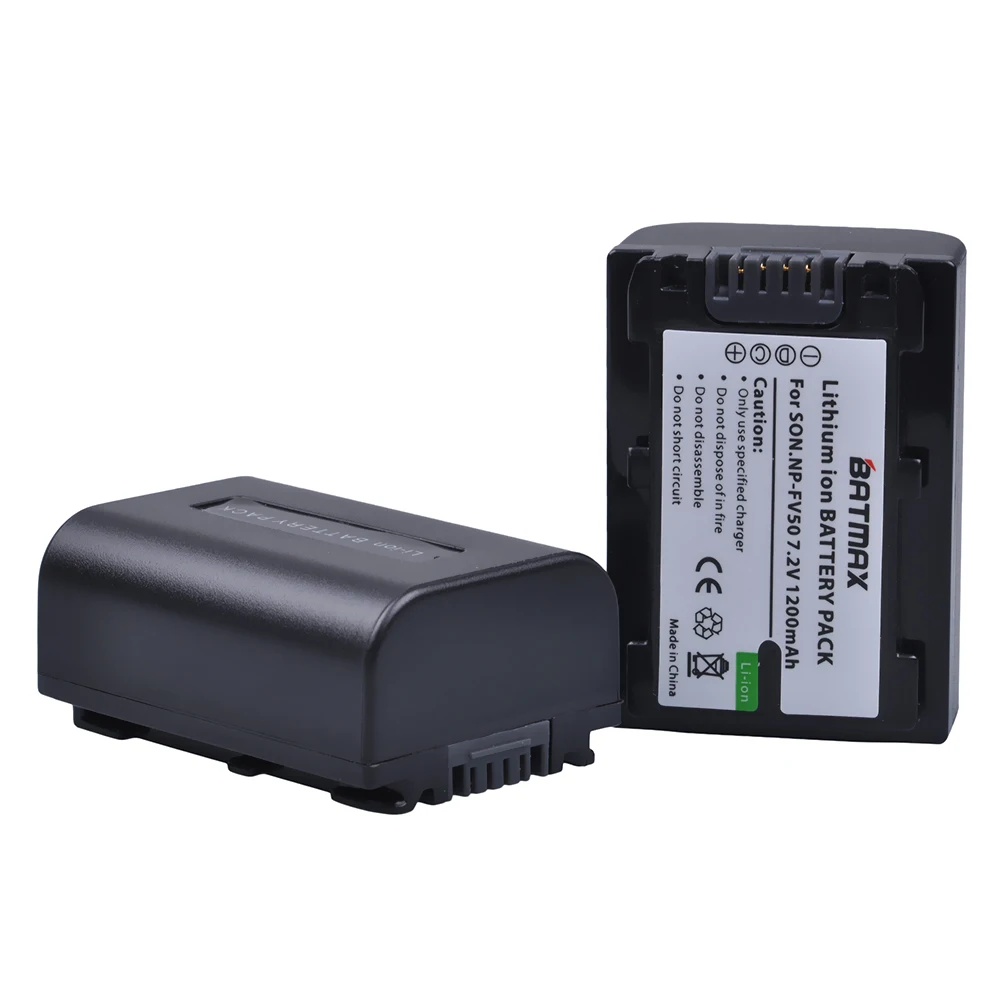2 шт./лот высокое качество NP-FV50 NPFV50 NP FV50 аккумулятор 1200 мАч 7,2 В литий-ионный аккумулятор для камеры для sony NP-FV30 NP-FV40