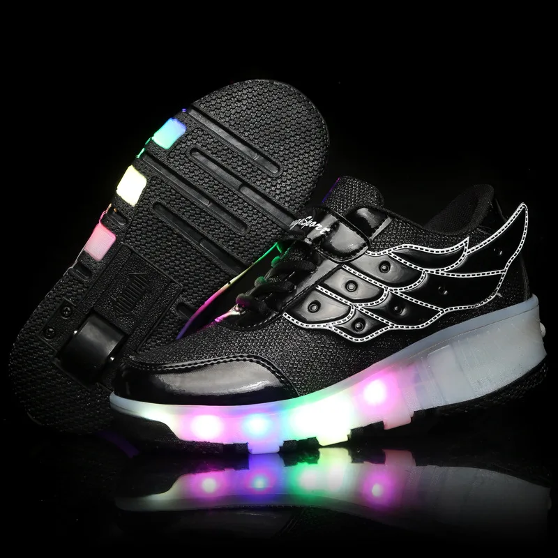 Kids Girls Shoes Children Roller Sneakers with Wheels Boys LED Light Up Zapatillas Deportivas Hombre | Детская одежда и обувь