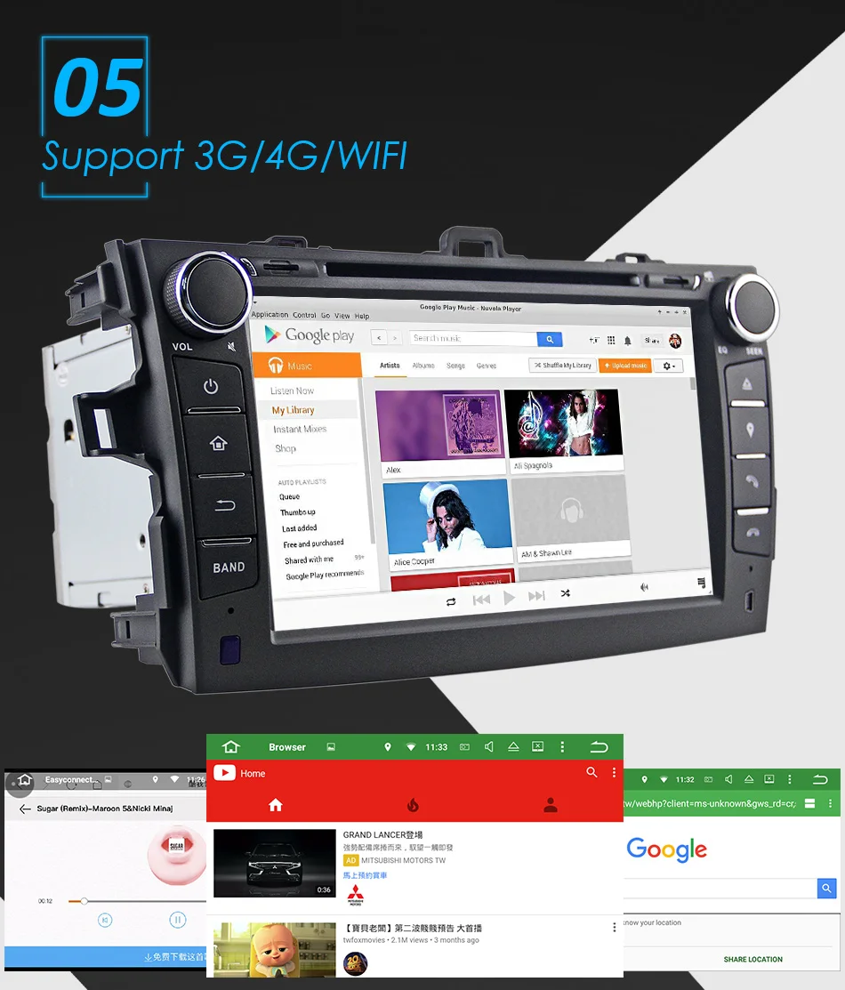 Eunavi 2 din tda7851 Android 9 автомобильный dvd для Toyota Corolla 2007 2008 2009 2010 2011 ips сенсорный экран gps navi Радио 4 Гб 64 Гб DSP