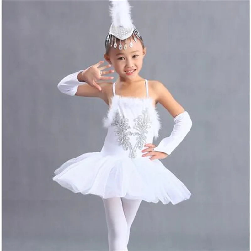 Новинка 2017 детские костюмы для балета и выступлений в виде маленького лебедя