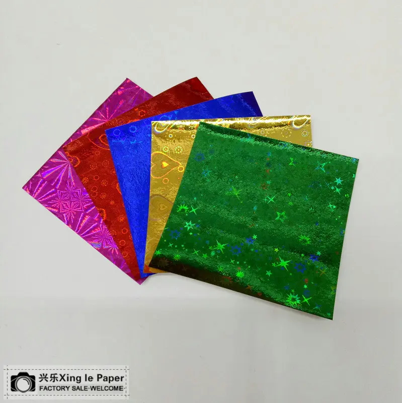 90 шт. 7 см * оригами Бумага ручной работы Лазерная Звезда бабочка сердце узор papel