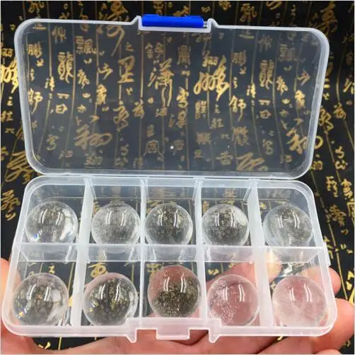 

TOP!! 10 pc Clear Natural White QUARTZ CRYSTAL Sphere Ball HEALING