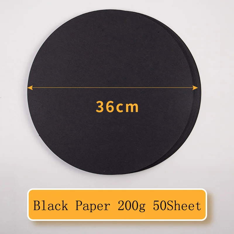 36cm Black Paper 50 шт крафт-бумага для эскизов 200/г ручная роспись креативный эскиз бумажная открытка для эскиза рисунок карандаш& Пастель товары для рукоделия - Габаритные размеры: 36cm Black Paper