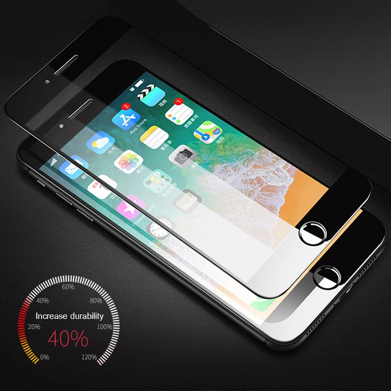 RZP 5D полное покрытие закаленное стекло для iPhone 11 Pro X XR XS Max 6 6s 7 8 Plus Защита экрана S