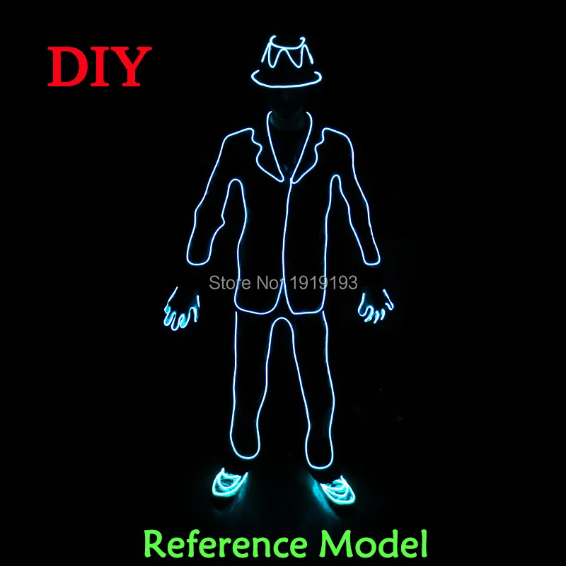 10 цветов выбор стиля диджея танцор Сделай сам светящийся EL wire светодиодные
