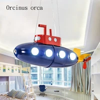 industrial wind submarine chandelier boy bedroom childrens room lamp modern creative cartoon pendant lamp free shipping