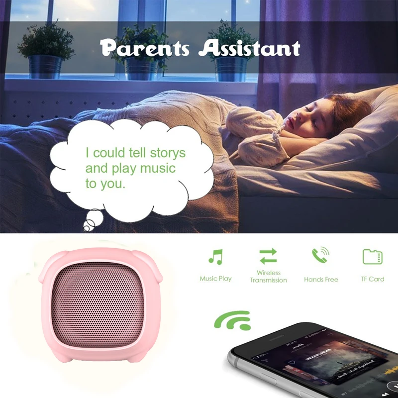Портативный динамик pink pig bluetooth звуковая колонка мини говорящий biuetooth музыкальный