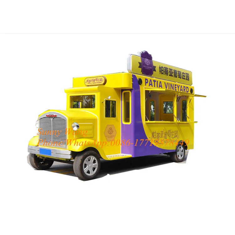 Быстро Еда мобильный Кухня van/электрическая тележка для пищевых продуктов