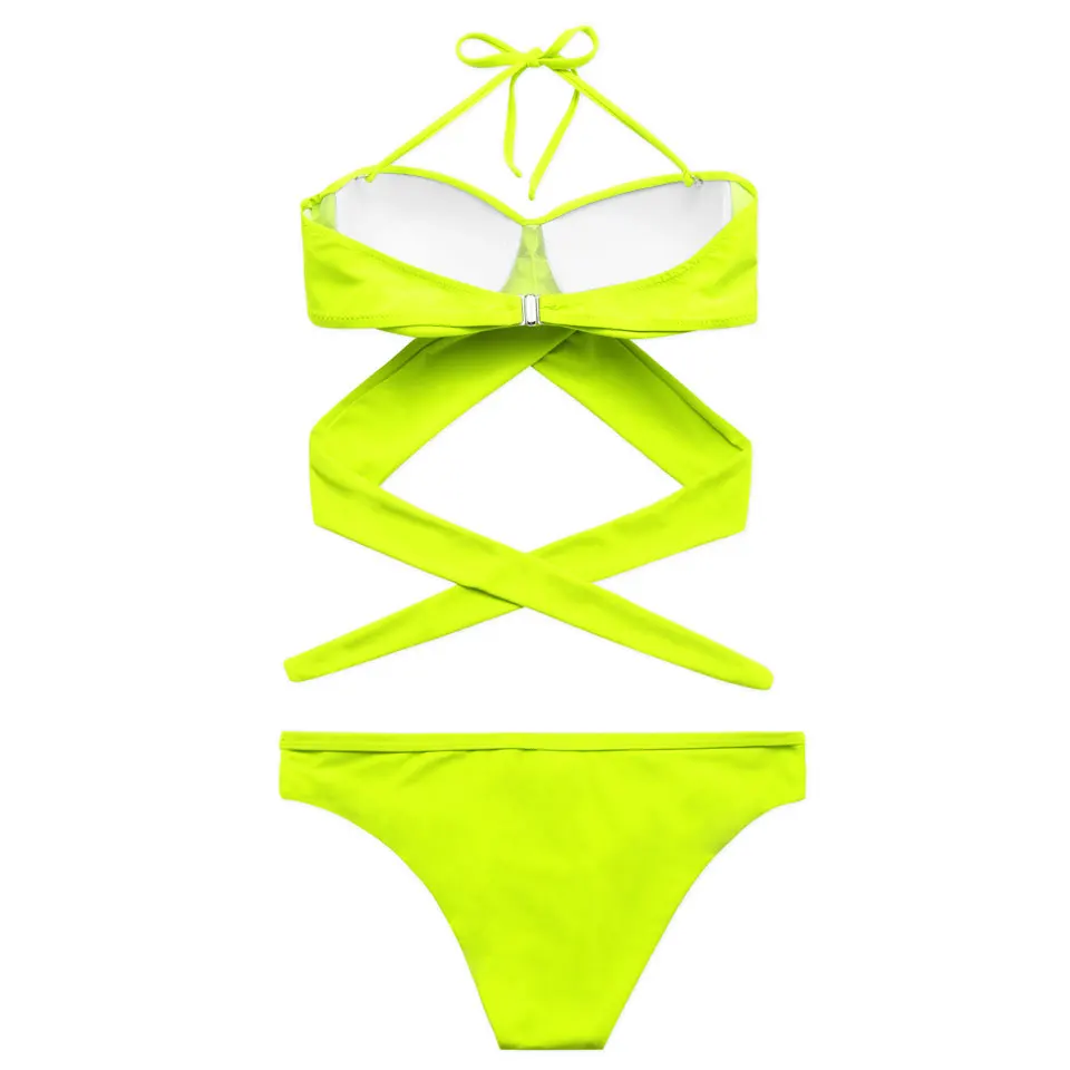 Женский купальник с пуш-ап BANDEA брендовый купальник-бикини перекрещивающимися