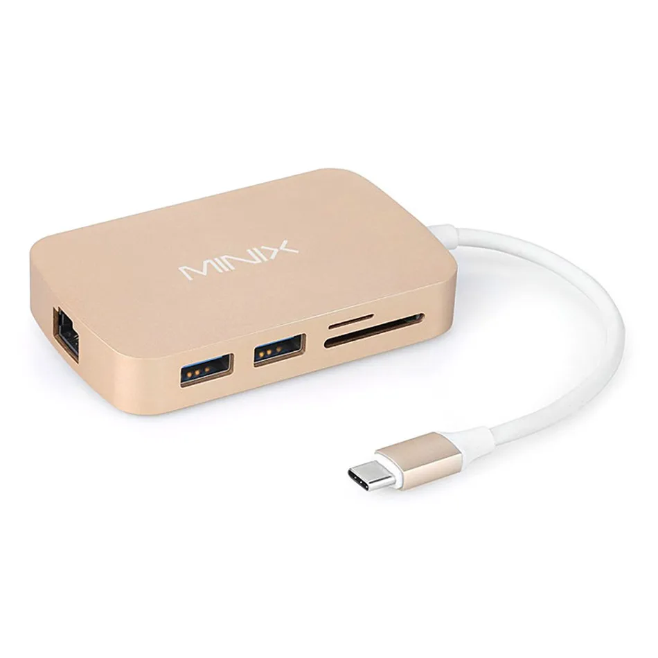 [В Наличии]! MINIX NEO Тип C MAdapter Выход VGA/Gigabit Ethernet/USB3.0 * 2/TF & SD Слот Для Карт Памяти