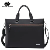 bison denim fashion men bag genuine leather handbag shoulder bags men briefcase business laptop bag