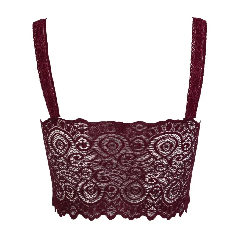 2019 Цветочные Cami мягкие безрукавки сексуальные женские кружева вязаный Бралетт