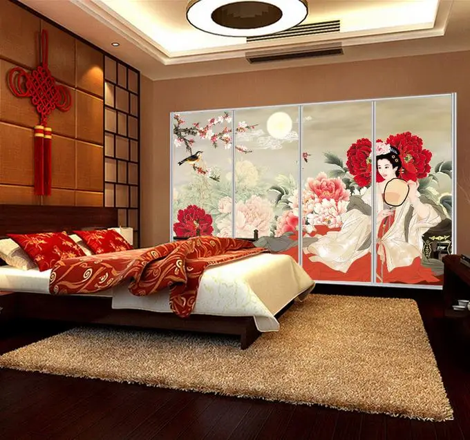 

Custom photo wallpaper 3d wall murals wallpaper ladies national beauty and heavenly 3d living room wallpaper decor