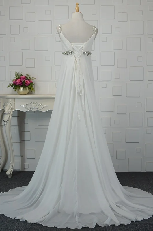 Длинные свадебные платья для беременных с кристаллами шифоновые подружек