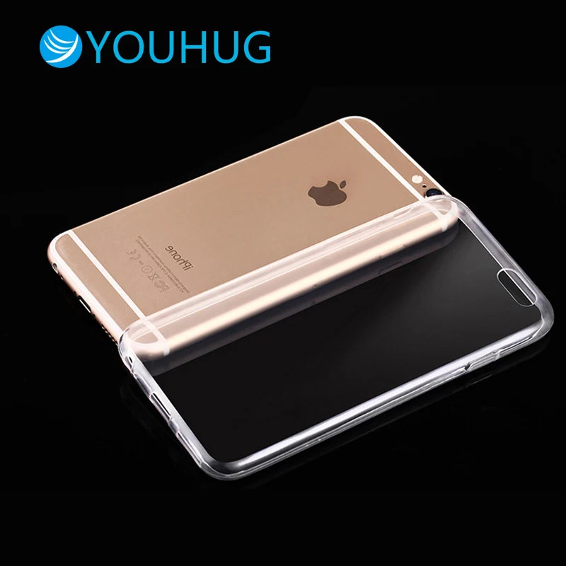 Youhug ясно кремния ультра тонкий мягкий чехол TPU для iPhone 5 5S SE 6 6s Plus Плюс Прозрачный