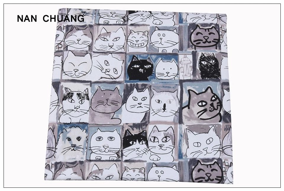 Nanchuang кошка холщовая обивка ткань хлопок утка ткань для Подушка DIY мешок обувь скатерть подушка домашний декор материал