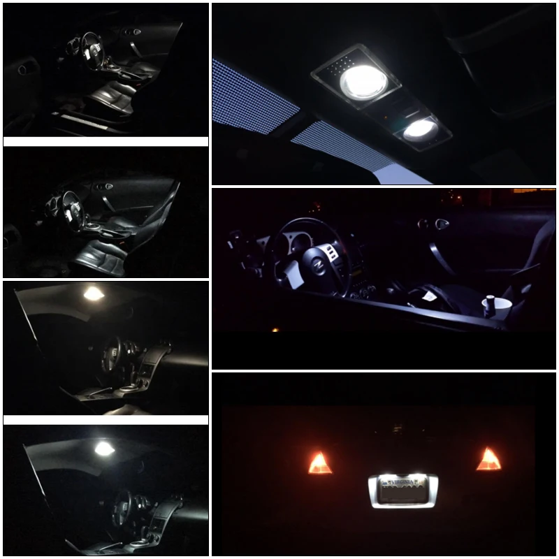Подходит для Kia Sorento 2003-2008 Белый CAN-bus светодиодная интерьерная посылка, комплект лампочек для автомобильной карты, купольный багажник, вежливый номерной знак, светильник