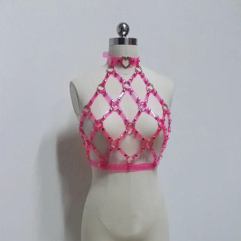 Женский укороченный Топ ручной работы неоновый розовый топ в стиле Харадзюку С