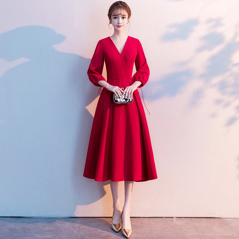 Robe De Soiree 2020 винно красные Новые Элегантные Длинные Формальные Вечерние платья а
