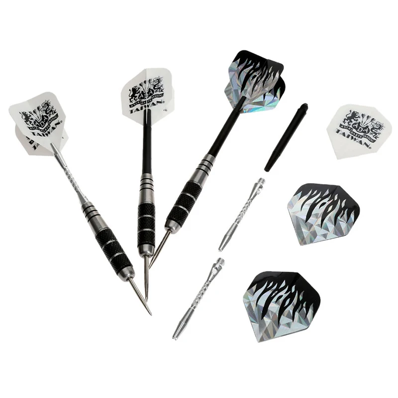 

3Pcs 22g Professional Steel Tip Darts Set With Dart Flights & Case New QZ0003