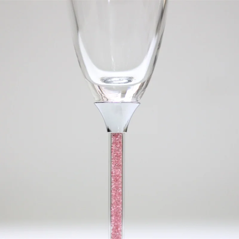 2020 персонализированные хрустальные свадебные очки розового цвета для