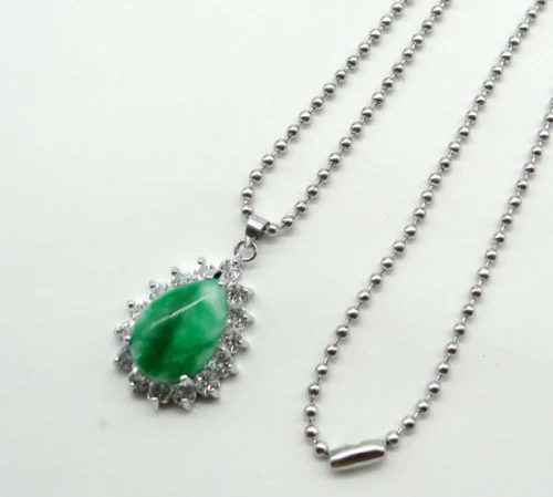 wholesale Natural stone green Teardrop Agate Quartz crystal charm pendant for DIY Jewelry Making Necklace Accessories A1 | Украшения и