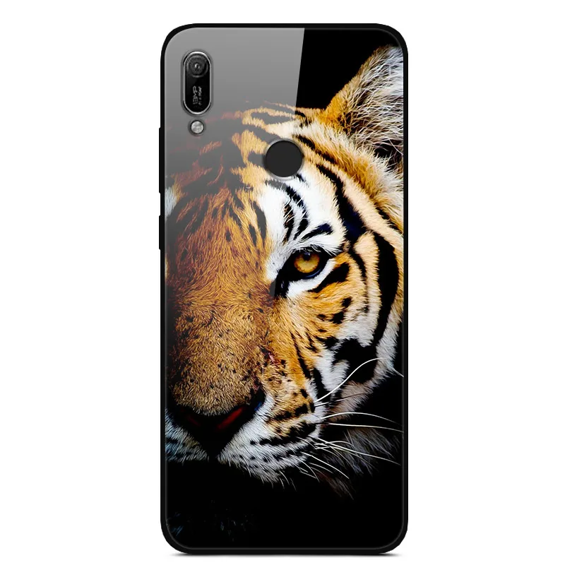 Для huawei Y6 Prime чехол из закаленного стекла чехол твердая задняя крышка чехол для телефона для huawei Y6 Y6 Prime TPU бампер чехол s